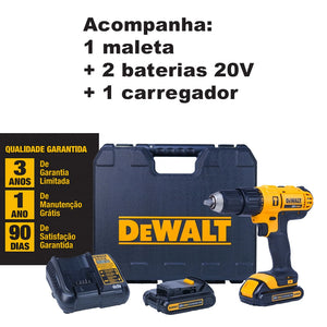 PARAFUSADEIRA/FURADEIRA DE IMPACTO 1/2'' 20V MAX ÍON DE LÍTIO DCD776C2-BR DEWALT