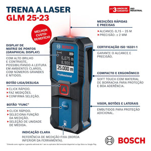 TRENA A LASER 25M GLM 25-23 0601072W00 BOSCH