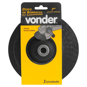 DISCO DE BORRACHA 7" RÍGIDO PARA POLITRIZ 6099000700 VONDER