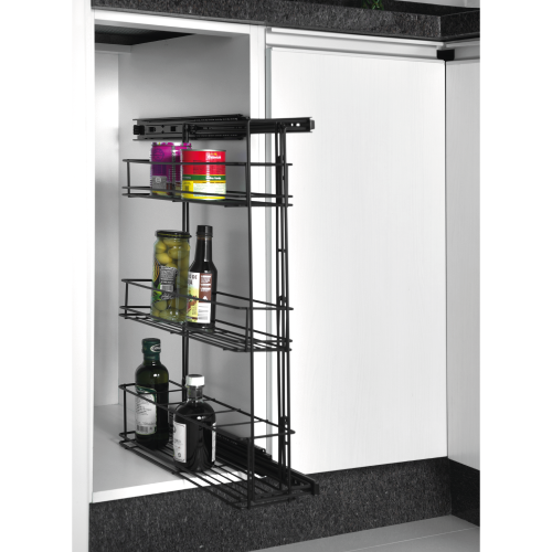 PORTA GARRAFAS/LATAS TRIPLO LATERAL PRETO 0181 SCHMITT