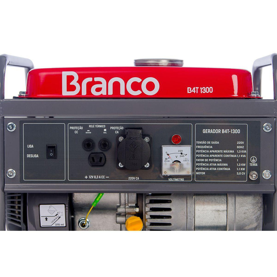 GERADOR DE ENERGIA A GASOLINA B4T-1300 90313235 BRANCO