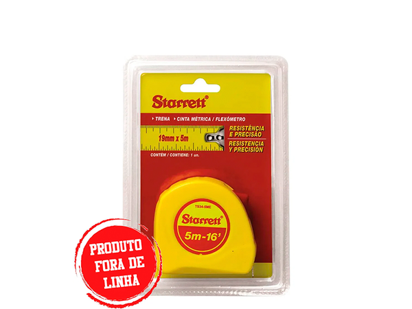 TRENA DE BOLSO 5 METROS KTS34-5MES EM POLEGADAS STARRETT