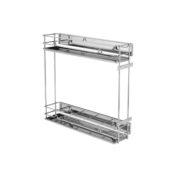 PORTA GARRAFAS SIMPLES COM BLINDAGEM 115X440X475 2089 CROMADO SCHMITT