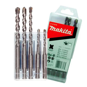 JOGO DE BROCAS SDS-PLUS 6.0 A 10.0MM COM 5 PEÇAS D-61678 MAKITA