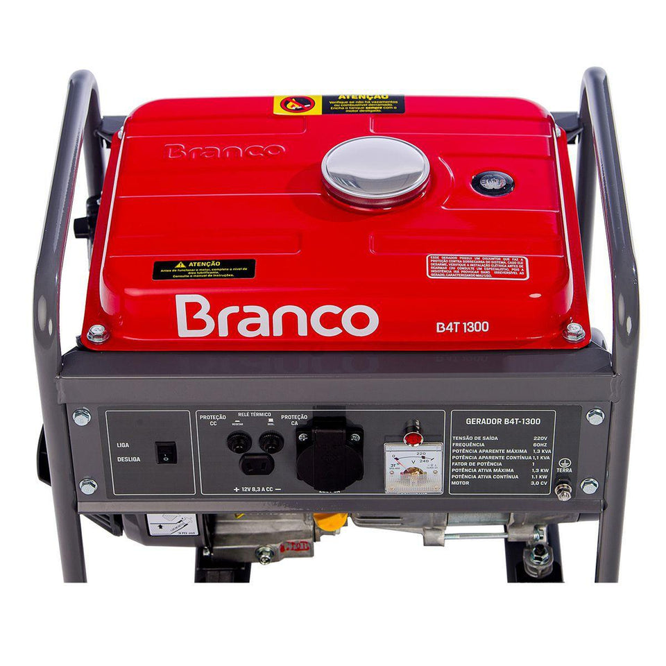 GERADOR DE ENERGIA A GASOLINA B4T-1300 90313235 BRANCO