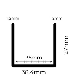 PERFIL DE ALUMÍNIO PARA RODAPÉ BRANCO 70CM 2,7CM JG