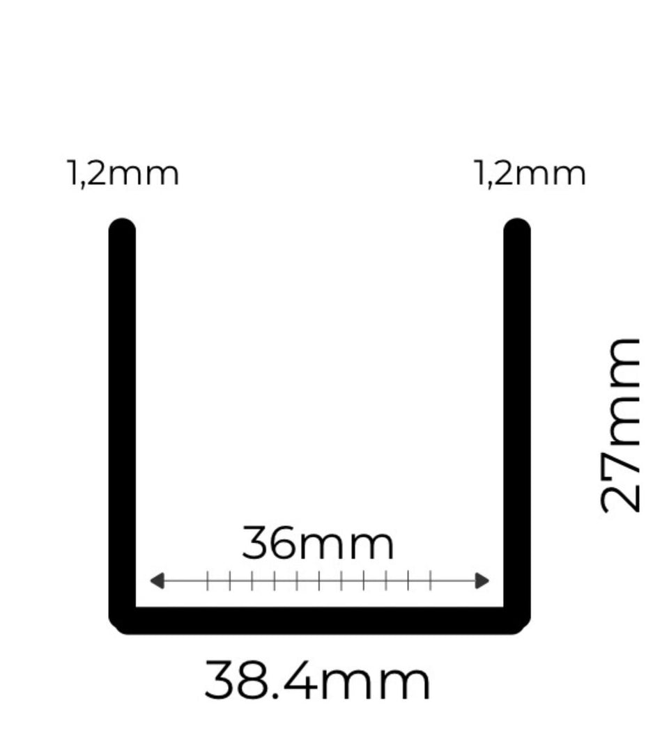 PERFIL DE ALUMÍNIO PARA RODAPÉ BRANCO 70CM 2,7CM JG