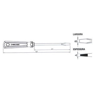CHAVE DE FENDA BELZER 5/16X6" 214113BN