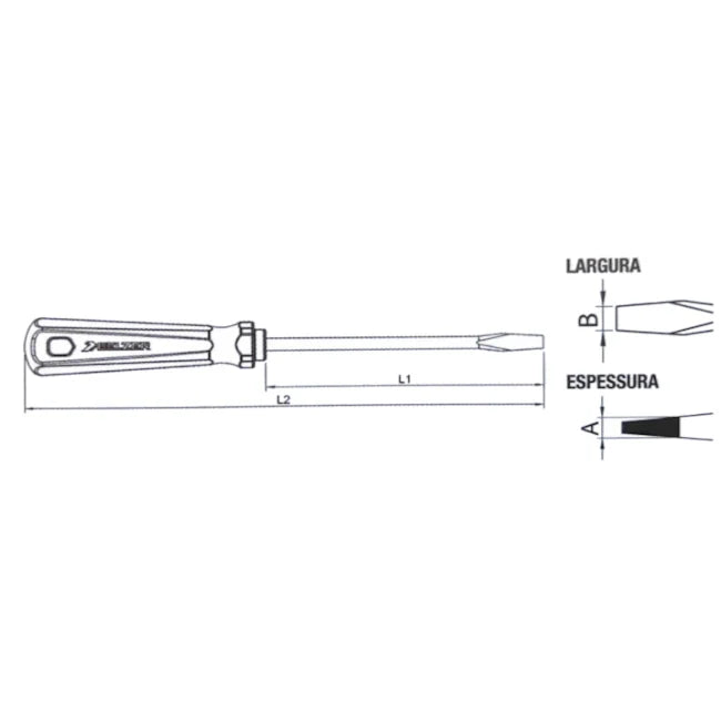 CHAVE DE FENDA BELZER 5/16X6" 214113BN