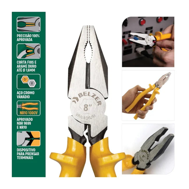 ALICATE UNIVERSAL ELETRICISTA 8" 219021BBR BELZER
