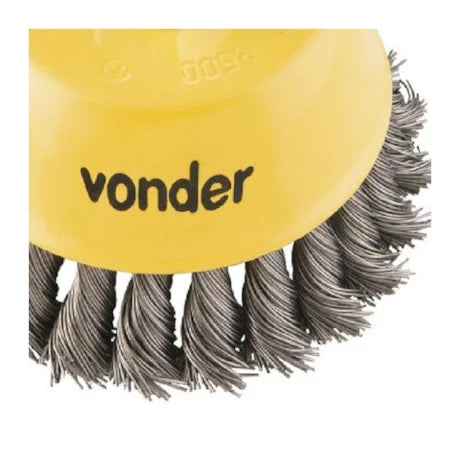 ESCOVA EM AÇO TIPO COPO 4" TRANÇADA 6325004140 VONDER