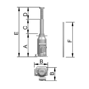 MACACO HIDRÁULICO TIPO GARRFA 32 TONELADAS CJ-32 32700 BOVENAU