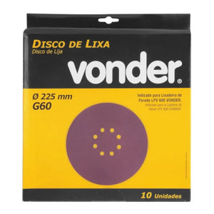 DISCO LIXA 225MM GR080 1258225080 VONDER
