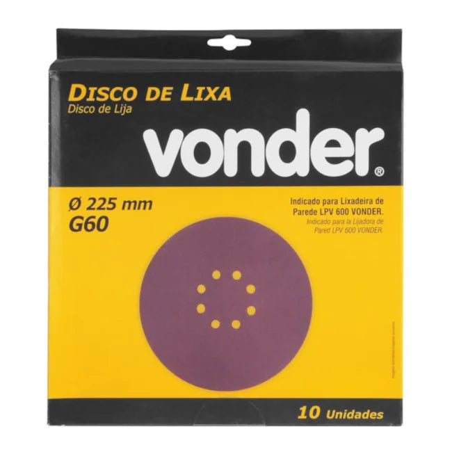 DISCO LIXA 225MM GR080 1258225080 VONDER