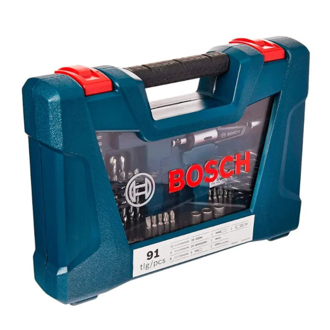 KIT DE BITS E BROCAS V-LINE COM 91 PEÇAS 2607017402 BOSCH