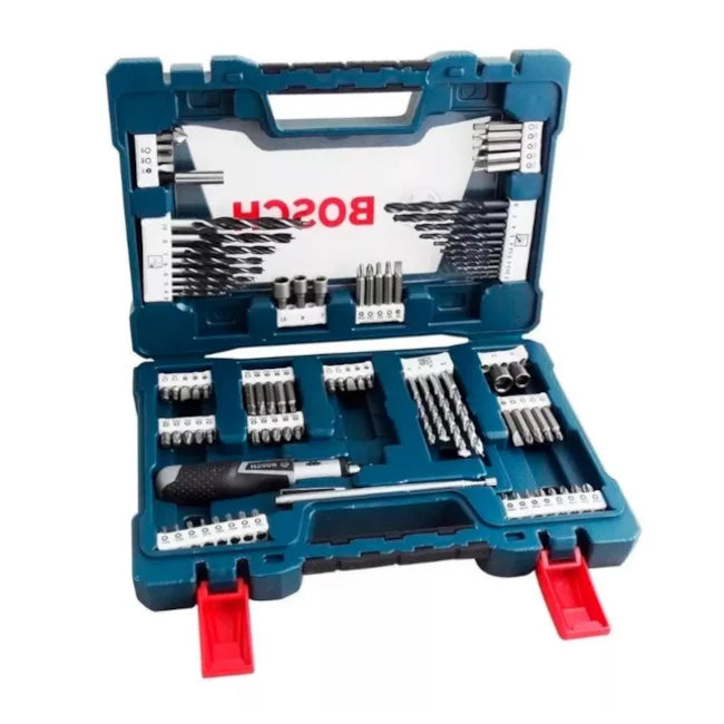 KIT DE BITS E BROCAS V-LINE COM 91 PEÇAS 2607017402 BOSCH