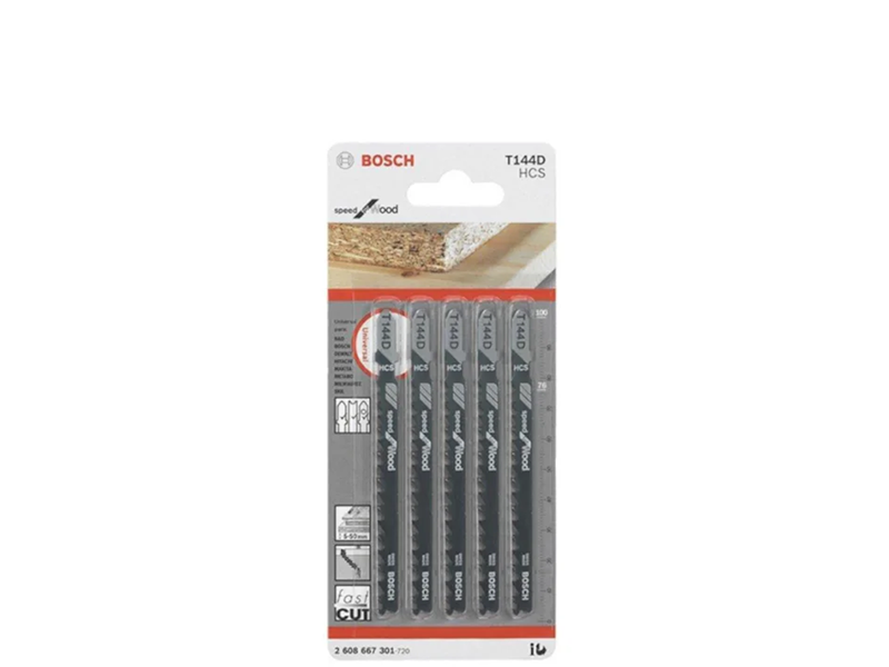 LÂMINA SERRA TICO-TICO MADEIRA 5 PEÇAS T144D 2608667301 BOSCH