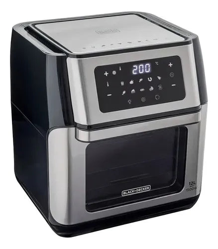FRITADEIRA AIR FRYER OVEN 5 EM 1 GOURMAND GRIS AFO12G 4LT 220V BLACK & DECKER