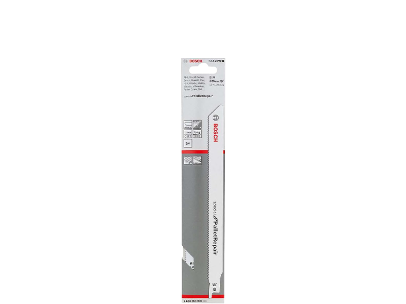 LÂMINA DE SERRA SABRE METAL 5 PEÇAS PALLET S1125VFR 2608658036 BOSCH