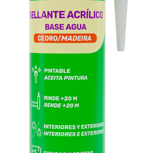 SILICONE SELANTE ACRILICO BASE DE ÁGUA CEDRO/MADEIRA 430G AFIX