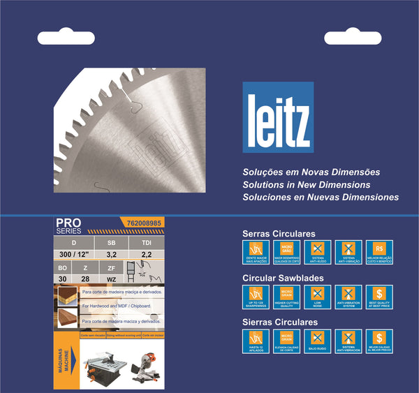 DISCO DE SERRA PARA MDF 300X3,2X30X28D 762008985 WZ LEITZ