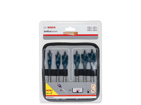 JOGO DE BROCAS CHATAS 13X25MM COM 6 PEÇAS 2608595425 BOSCH