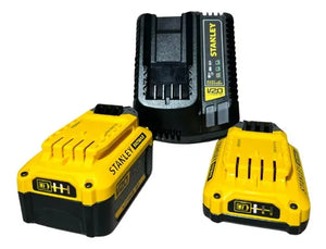 KIT 2 BATERIAS+CARREGADOR+BOLSA 20V SCB224CK-BR STANLEY
