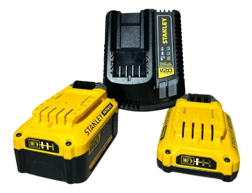 KIT 2 BATERIAS+CARREGADOR+BOLSA 20V SCB224CK-BR STANLEY