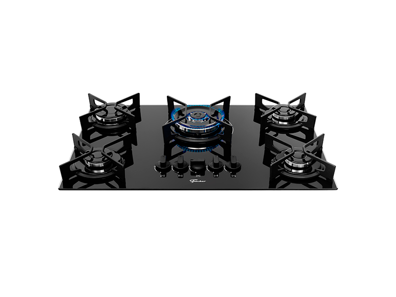 FOGÃO COOKTOP A GÁS 5Q TC FITLINE 36340.102674 BIVOLT FISCHER