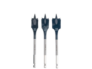 JOGO DE BROCAS CHATAS SELF CUT PARA MADEIRA 20/22/25MM COM 3 PEÇAS 2608587011 BOSCH