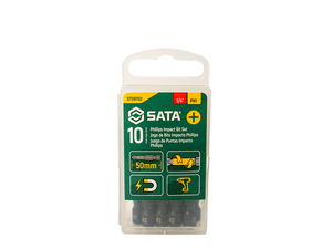 JOGO DE BITS DE IMPACTO PHILLIPS 1" 50MM COM 10 PEÇAS ST59702 SATA
