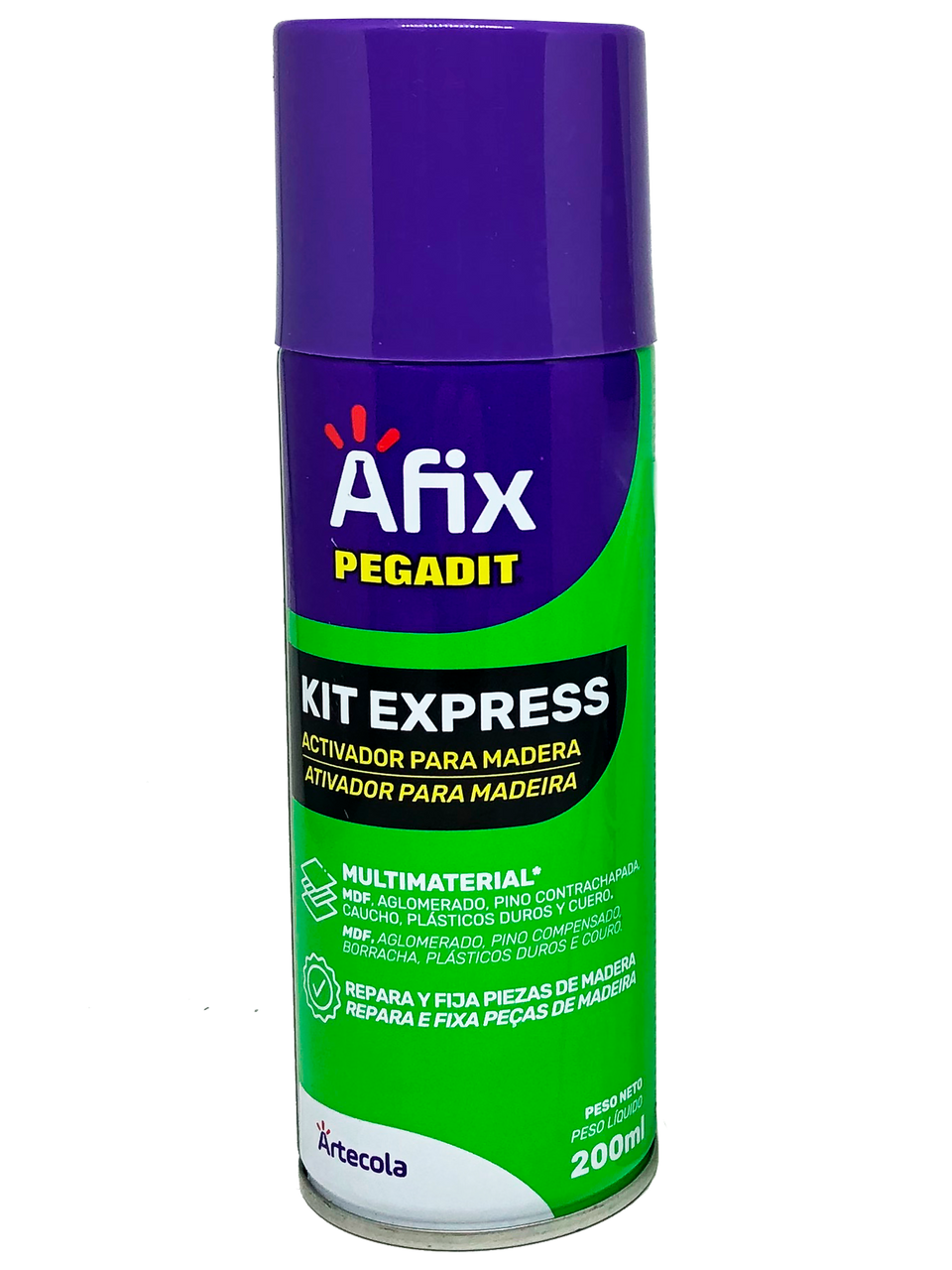 KIT MDF ACELERADOR DE 200ML E ADESIVO 100G AFIX