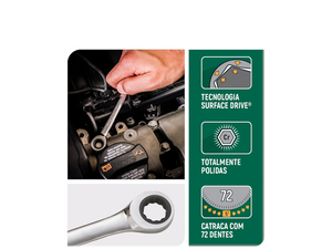 CHAVE COMBINADA COM CATRACA 08MM ST43201ST SATA