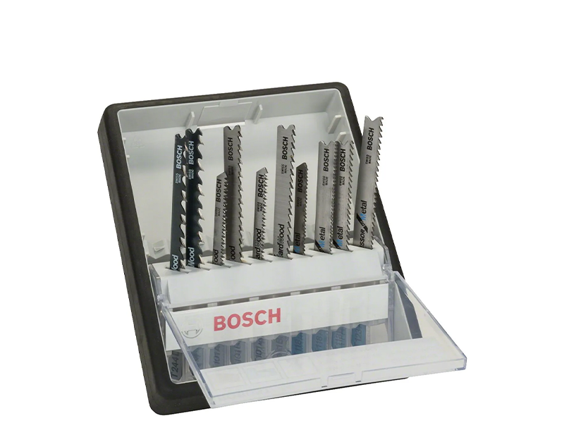 JOGO DE LÂMINA DE SERRA TICO-TICO T METAL COM 10 PEÇAS 2607010542 BOSCH