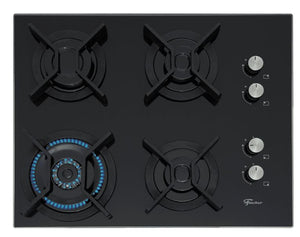 FOGÃO COOKTOP FISCHER 4Q TRIPLA CHAMA INFINITY TREMPE DE FERRO MESA VIDRO BIVOLT 26297-57076