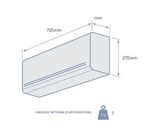 AR CONDICIONADO SPLIT HI WALL 9.000 BTUS INVERTER PAC9FC 220V PHILCO