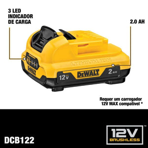 BATERIA 12V DE ÍON DE LÍTIO LI-ÍON 2AH DCB122 DEWALT