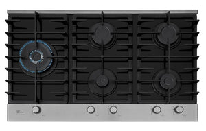 FOGÃO COOKTOP FISCHER 5Q TRIPLA CHAMA PLATINIUM TEMPRE DE FERROI MESA DE VIDRO PRETO BIVOLT 33810.92122