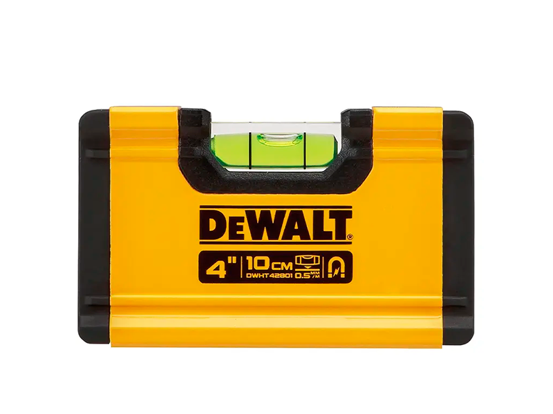 NÍVEL DE ALUMÍNIO 4" 10CM COM 1 BOLHA DWHT42801 DEWALT