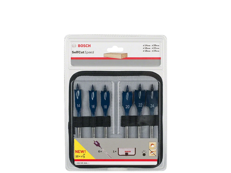 JOGO DE BROCAS CHATAS 14X24MM COM 6 PEÇAS 2608595424 BOSCH