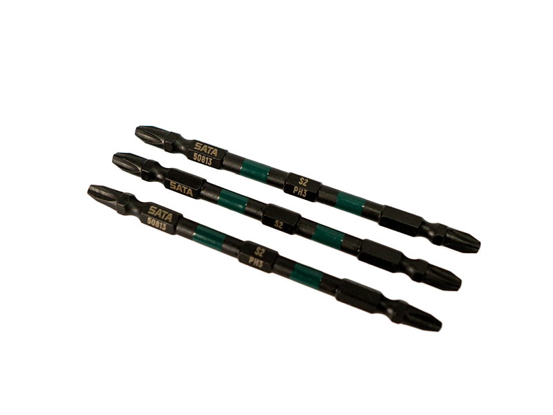 JOGO DE BITS DE IMPACTO PHILLIPS 3" 110MM COM 10 PEÇAS ST59813 SATA