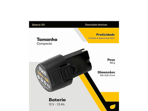 BATERIA 12V 1.5AH LÍTIO 24190 RAZI