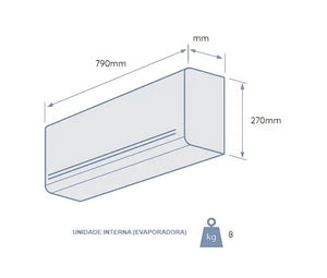 AR CONDICIONADO SPLIT HI WALL 12.000 BTUS INVERTER PAC12FC 220V PHILCO