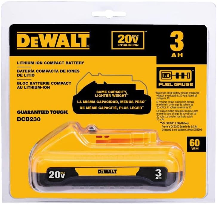 BATERIA 20V MAX 3.0AH COMPACT DCB230 DEWALT