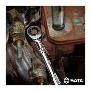 JOGO DE CHAVES COMBINADAS 8MM A 18MM COM CATRACA COM 7 PEÇAS ST08043U SATA