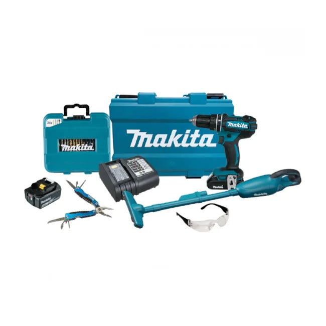 KIT PARAFUSADEIRA + ASPIRADOR 18V KITDHP482+DCL MAKITA