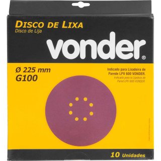 DISCO LIXA 225MM GR100 1258225100 VONDER