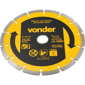 DISCO DE CORTE DIAMANTADO 180MM 1268300180 VONDER