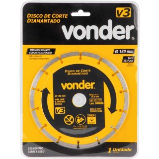 DISCO DE CORTE DIAMANTADO 180MM 1268300180 VONDER