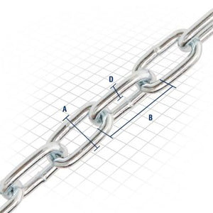 CORRENTE ELO CURTO ZINCADA 3,2MM 1/8" 1558018000 VONDER